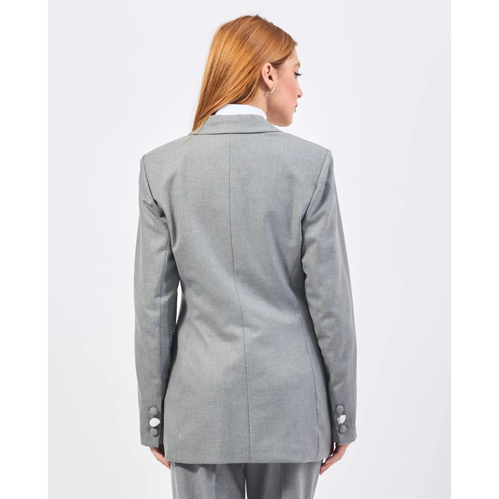 Guess Grijze jas met 2 knopen Gray Dames