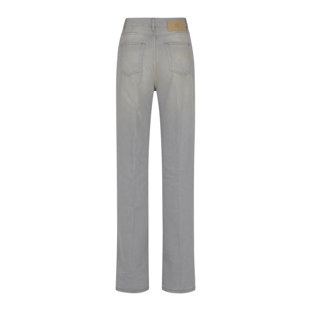 Ami Paris Flare Fit Jeans Gray Dames