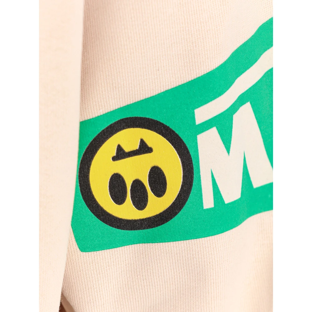 Barrow Katoenen sweatshirt met frontprint Beige Heren