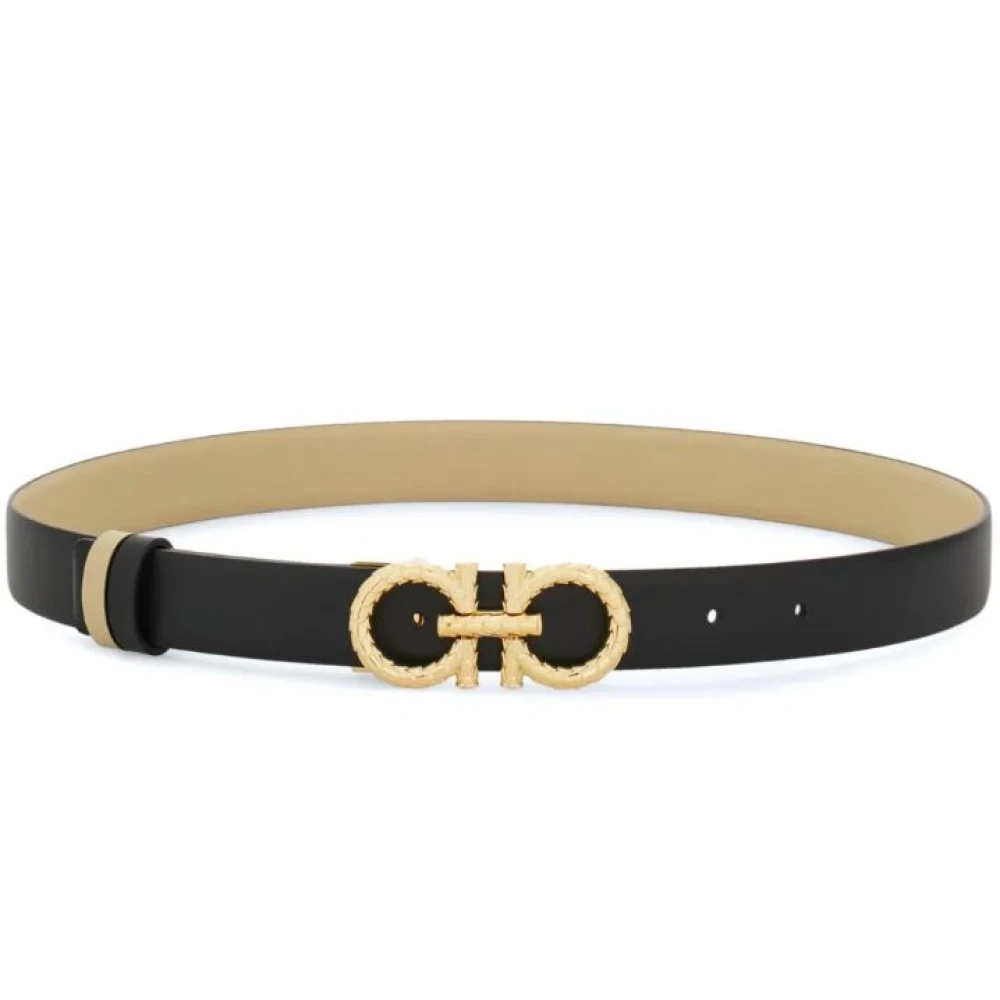 Salvatore Ferragamo Stijlvolle Riemencollectie Black Dames