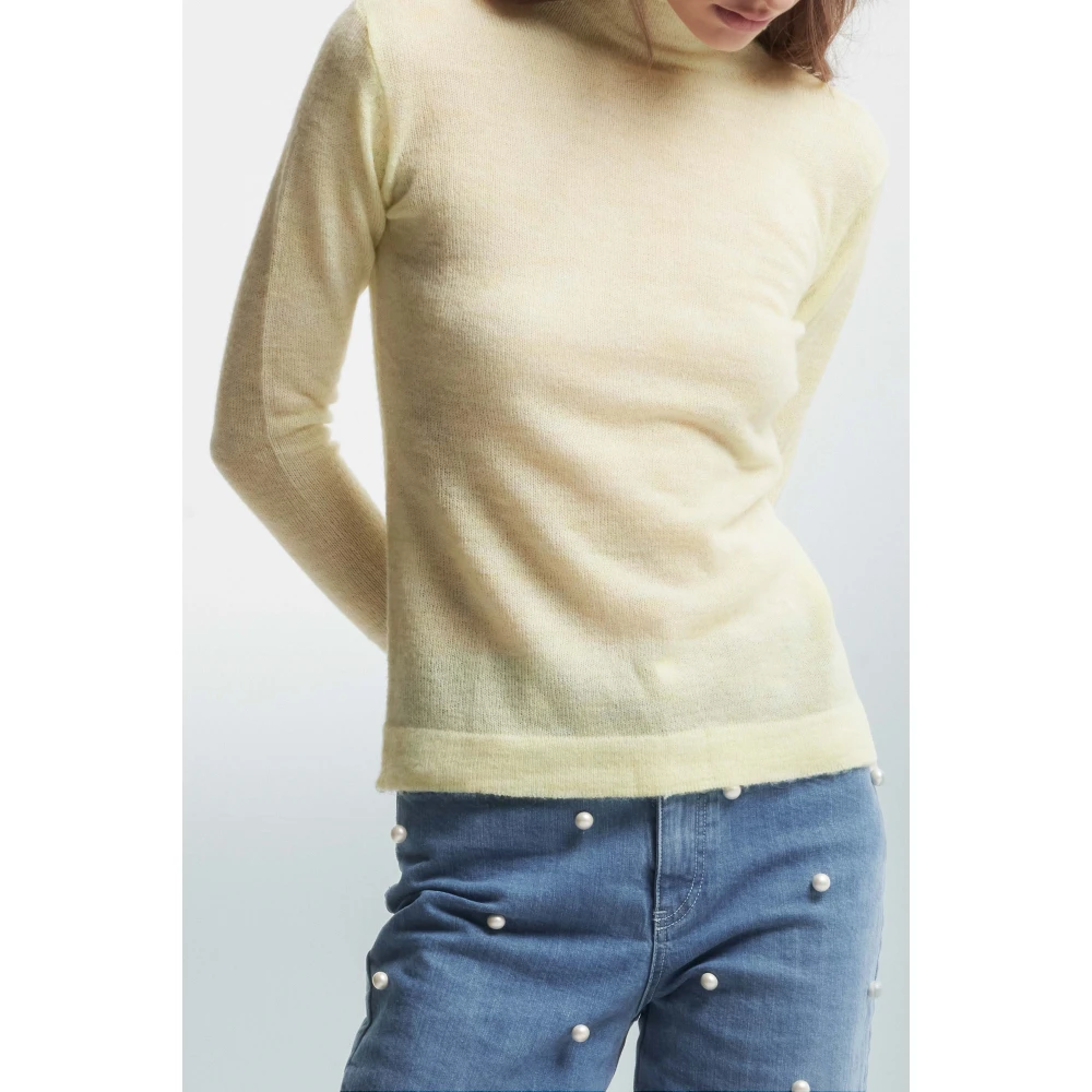 Kocca Angora Wol Ribtrui Yellow Dames