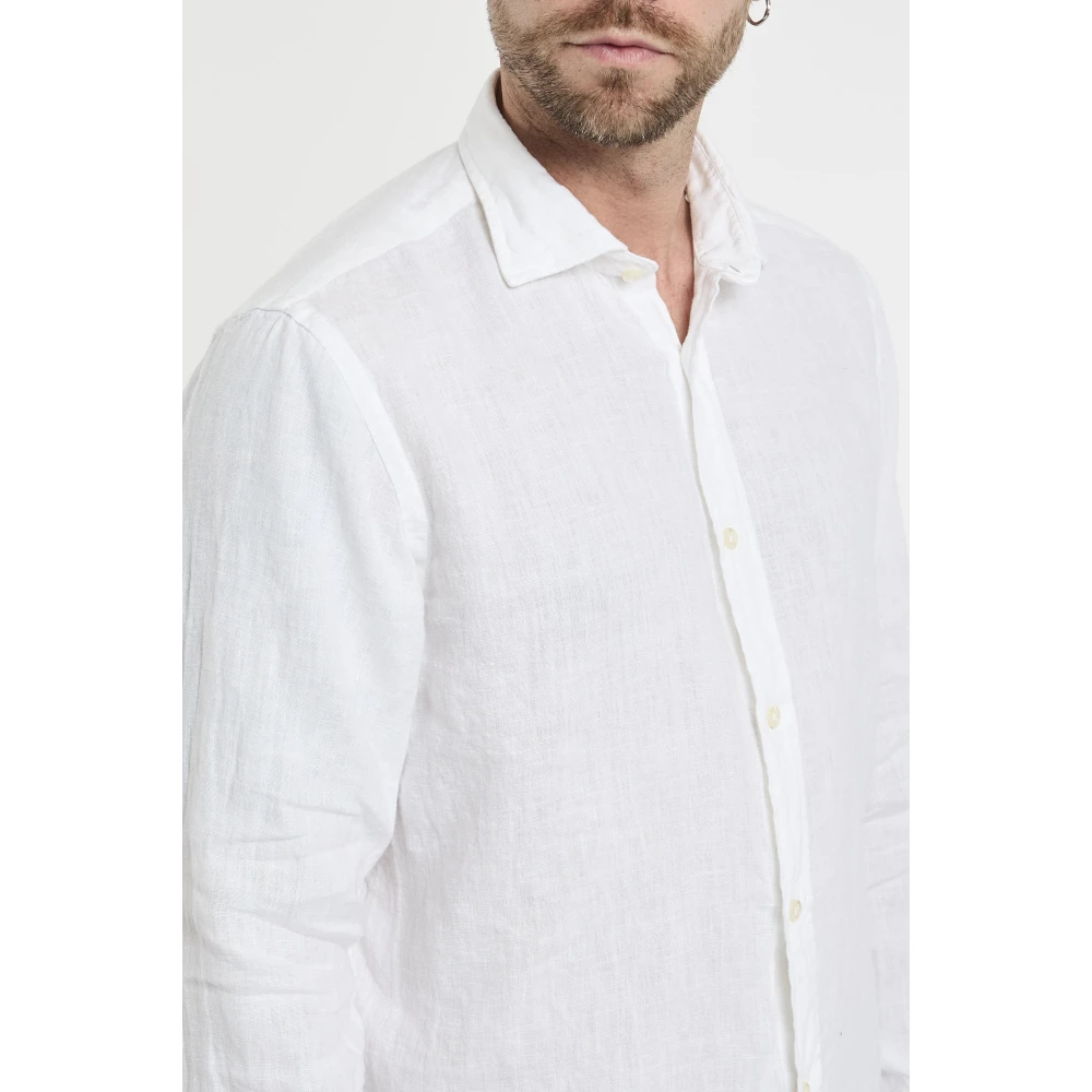 Roy Roger's Linnen Riviera Shirt White Heren