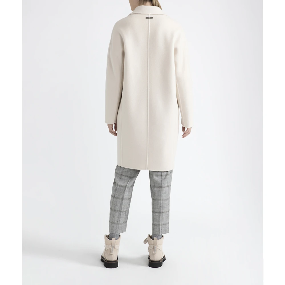 PESERICO Nieuwe wol en kasjmier jas Beige Dames