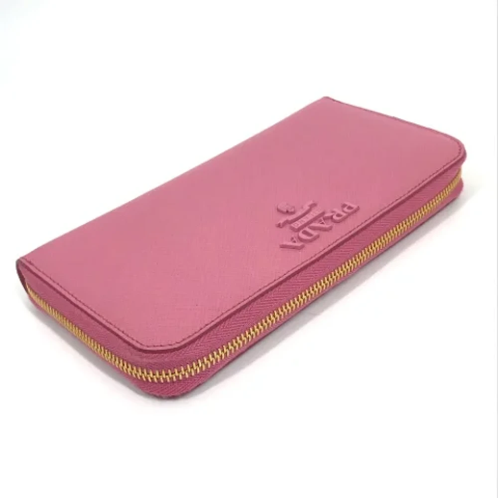 Prada Vintage Pre-owned Leather wallets Pink Dames