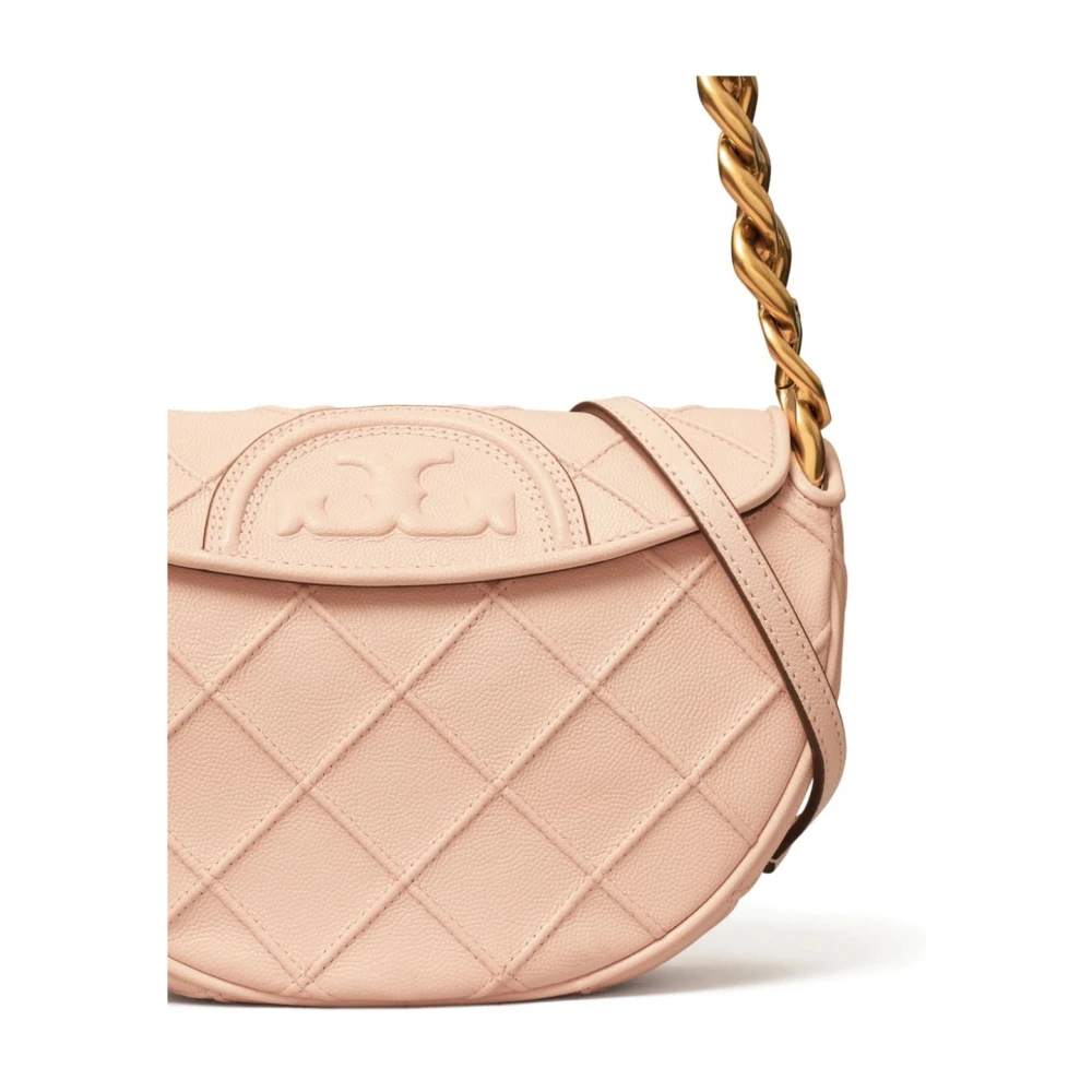 TORY BURCH Roze Leren Diamantpatroon Schoudertas Pink Dames
