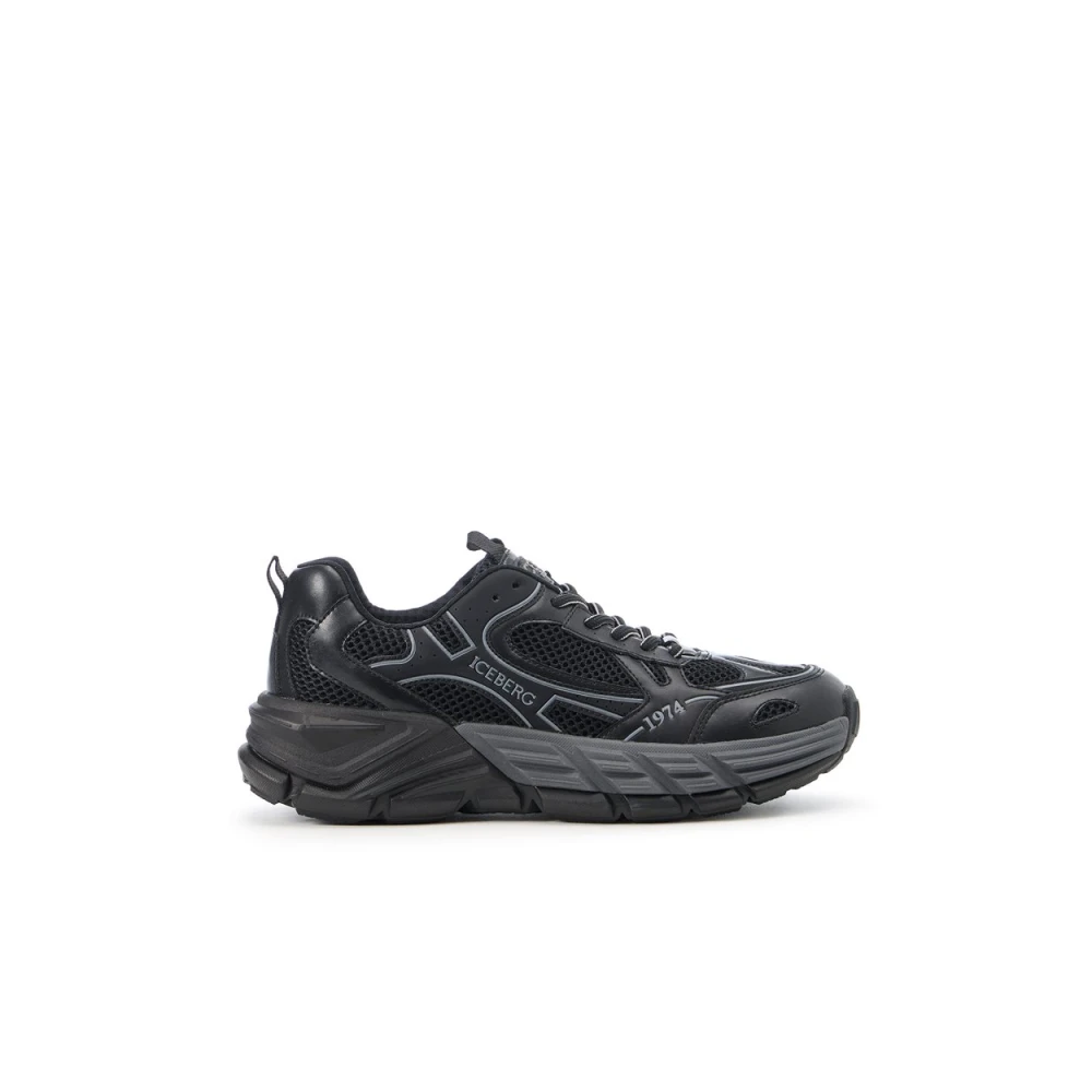 Iceberg Patterned Low-top Sneakers Heren Schoenen Zwart
