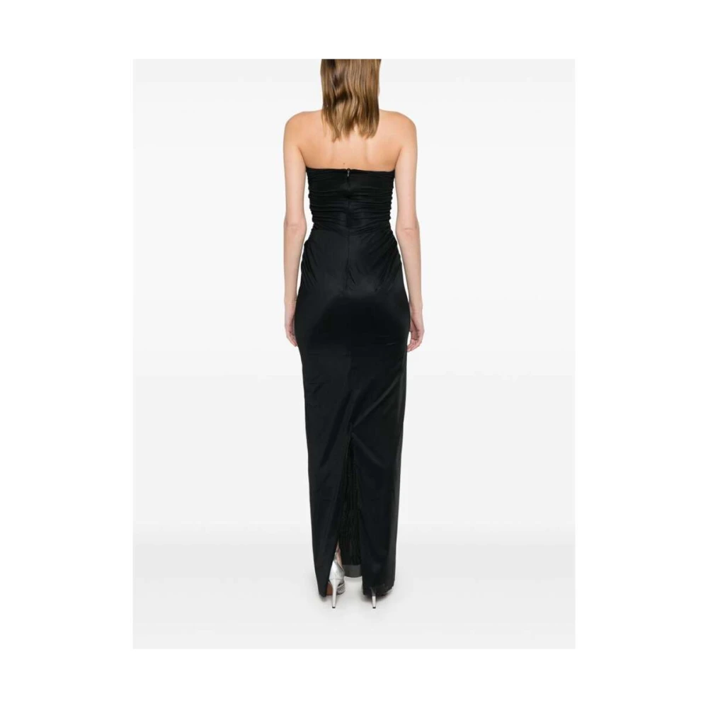 Christopher Esber Zwarte Strapless Column Jurk met Hardware Detail Black Dames