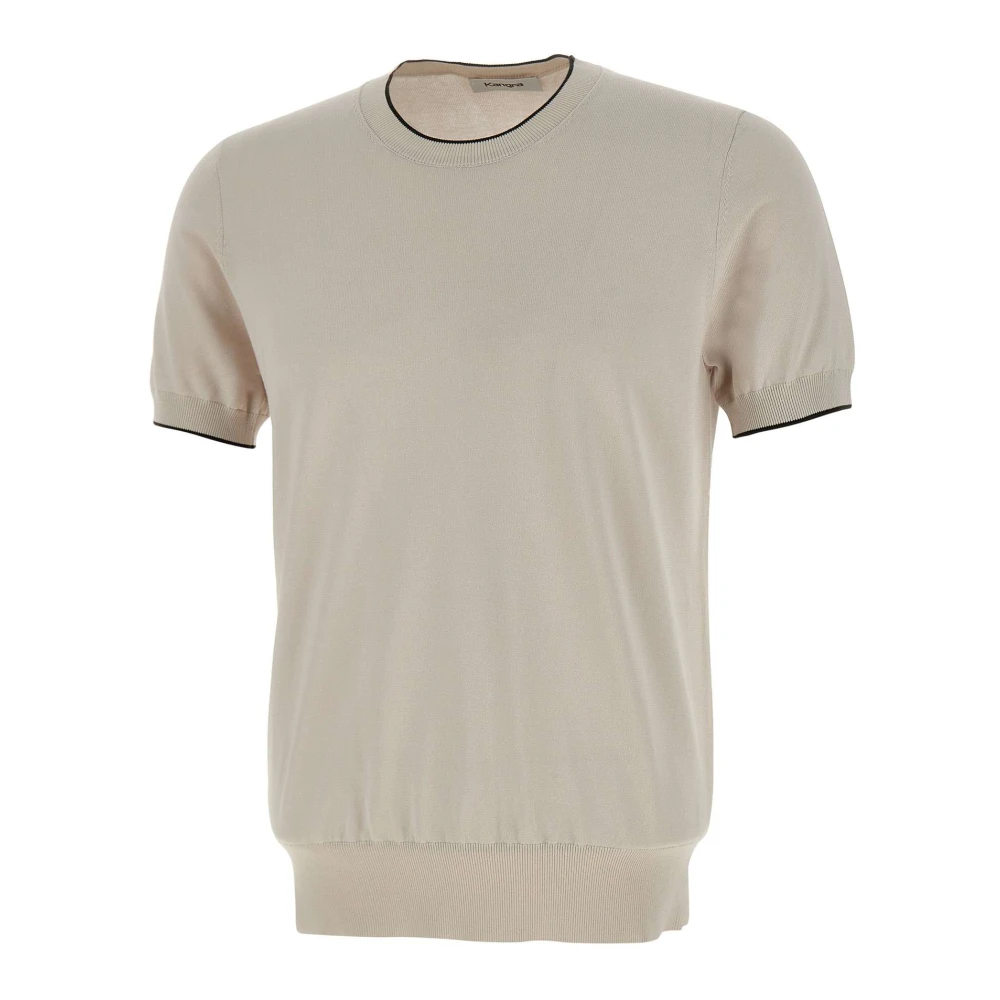 Kangra Men's Beige Round-Neck Knitwear