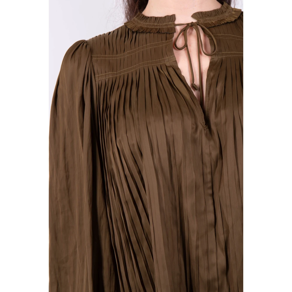 Ulla Johnson Leah Olive Blouse Green Dames