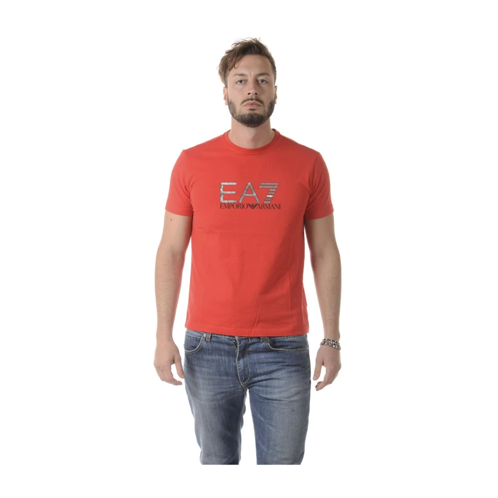 Emporio Armani EA7 Sweatshirt T-Shirt Combo Red, Herr