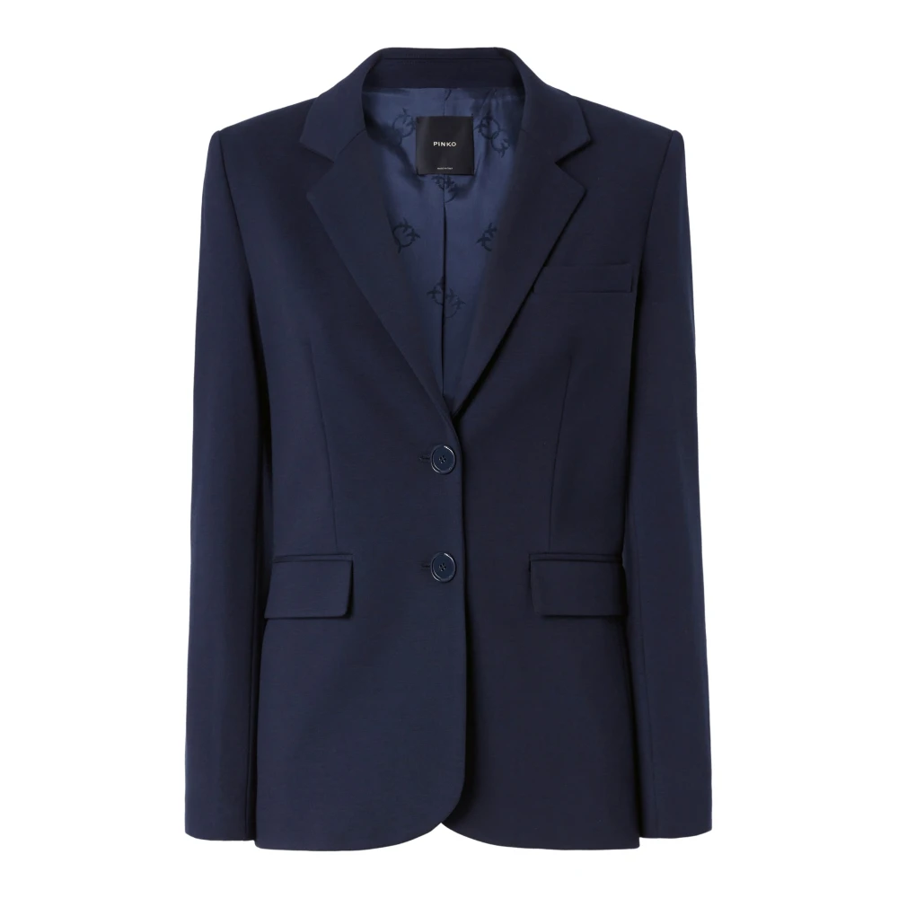 Pinko Stijlvolle Jas Model Ruota Blue Dames