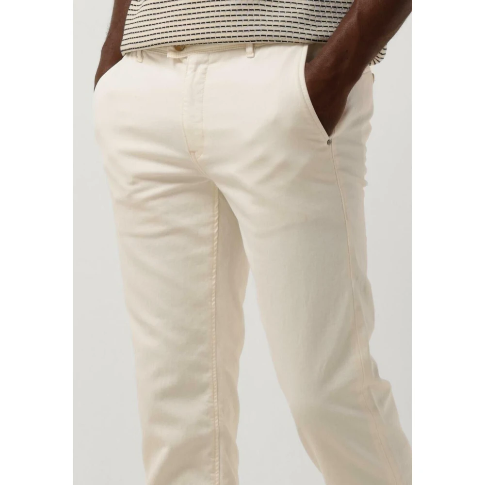 Vanguard Heren Chino Licht Stretch Dobby Broek Beige Heren