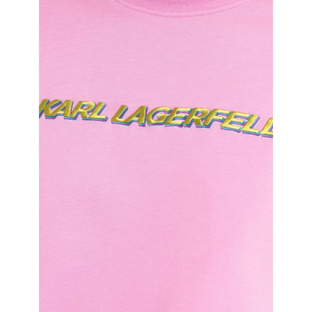 Karl Lagerfeld Roze Katoenen Sweatshirt voor Vrouwen Pink Dames