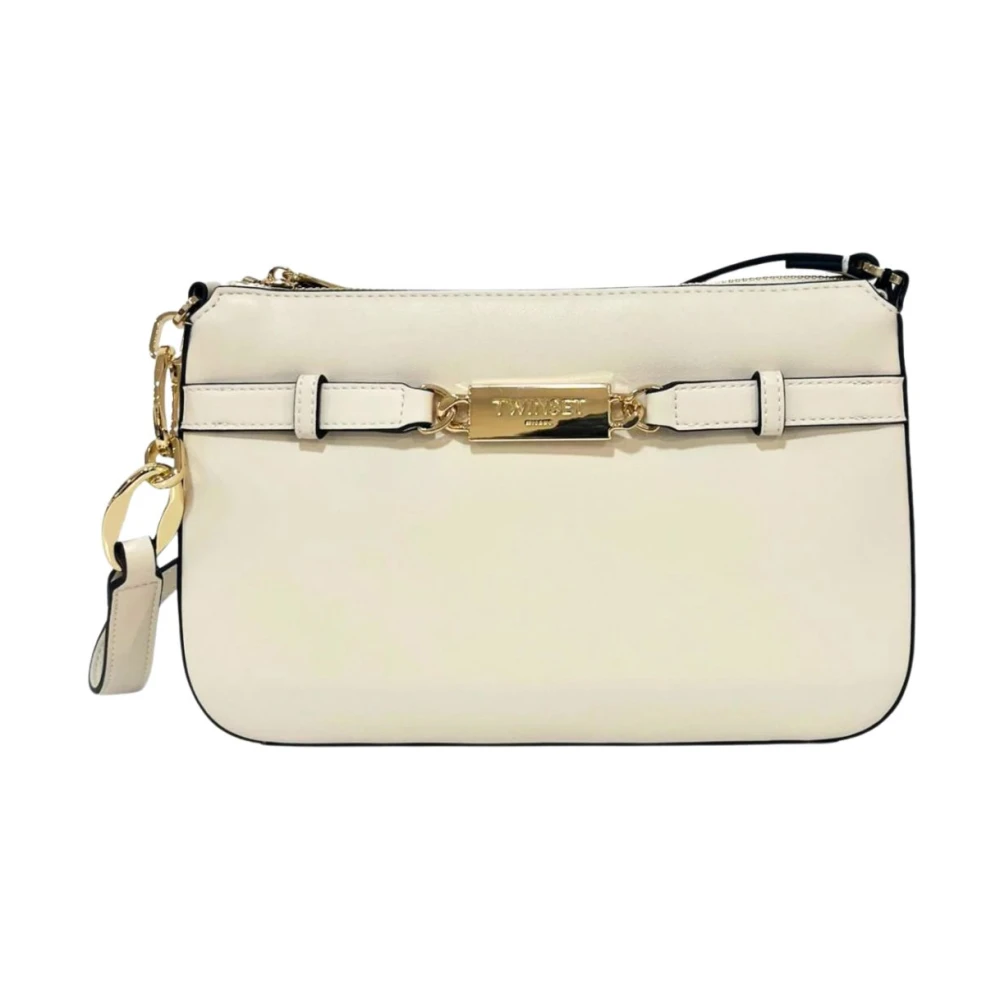 Twinset Elegante Beige Schoudertas Beige Dames