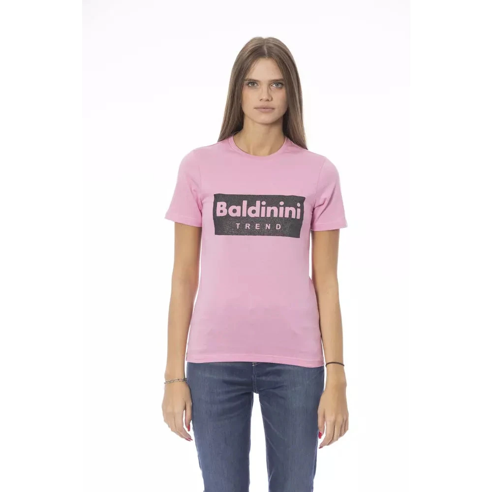 Baldinini Trendy Roze Katoenen T-shirt Tops Multicolor Dames