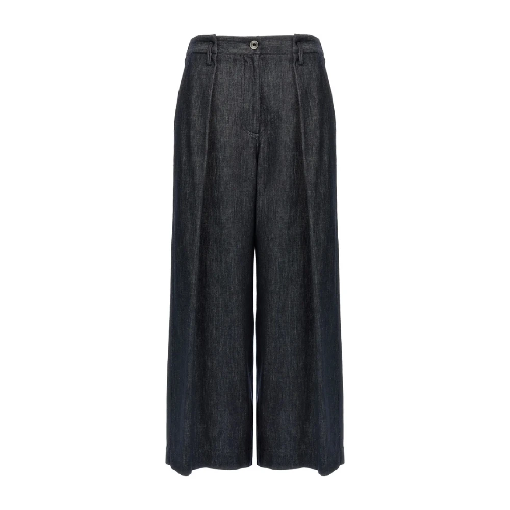 BRUNELLO CUCINELLI Elegante katoenen broek voor vrouwen Black Dames