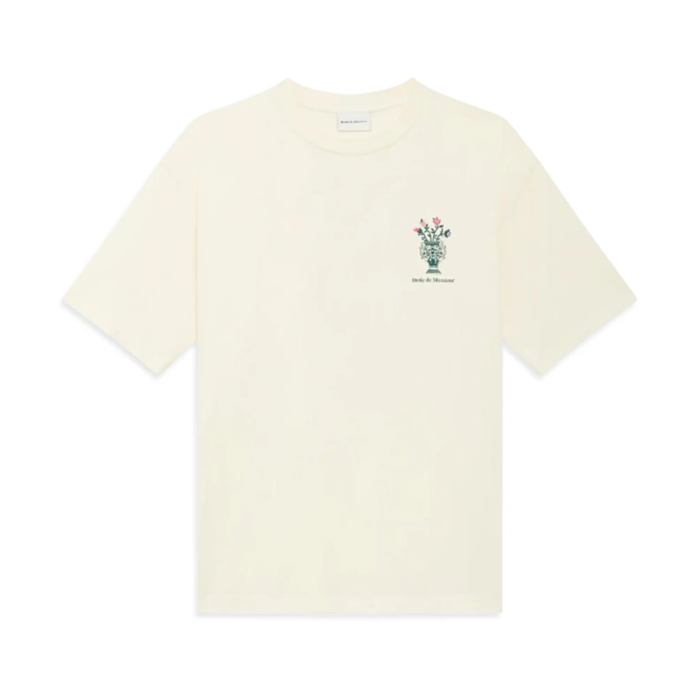 Drole de Monsieur Vase T-shirt in roomkleur Beige Heren
