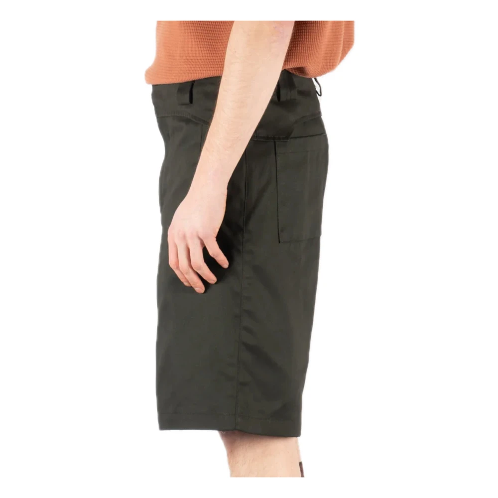 Gr10K Gevouwen Riem Shorts Green Heren