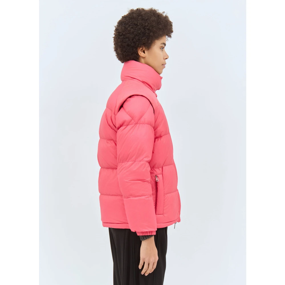 Moncler Omkeerbaar kort donsjack Pink Dames
