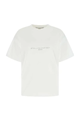 Crewneck T-shirt med nedhasade axlar