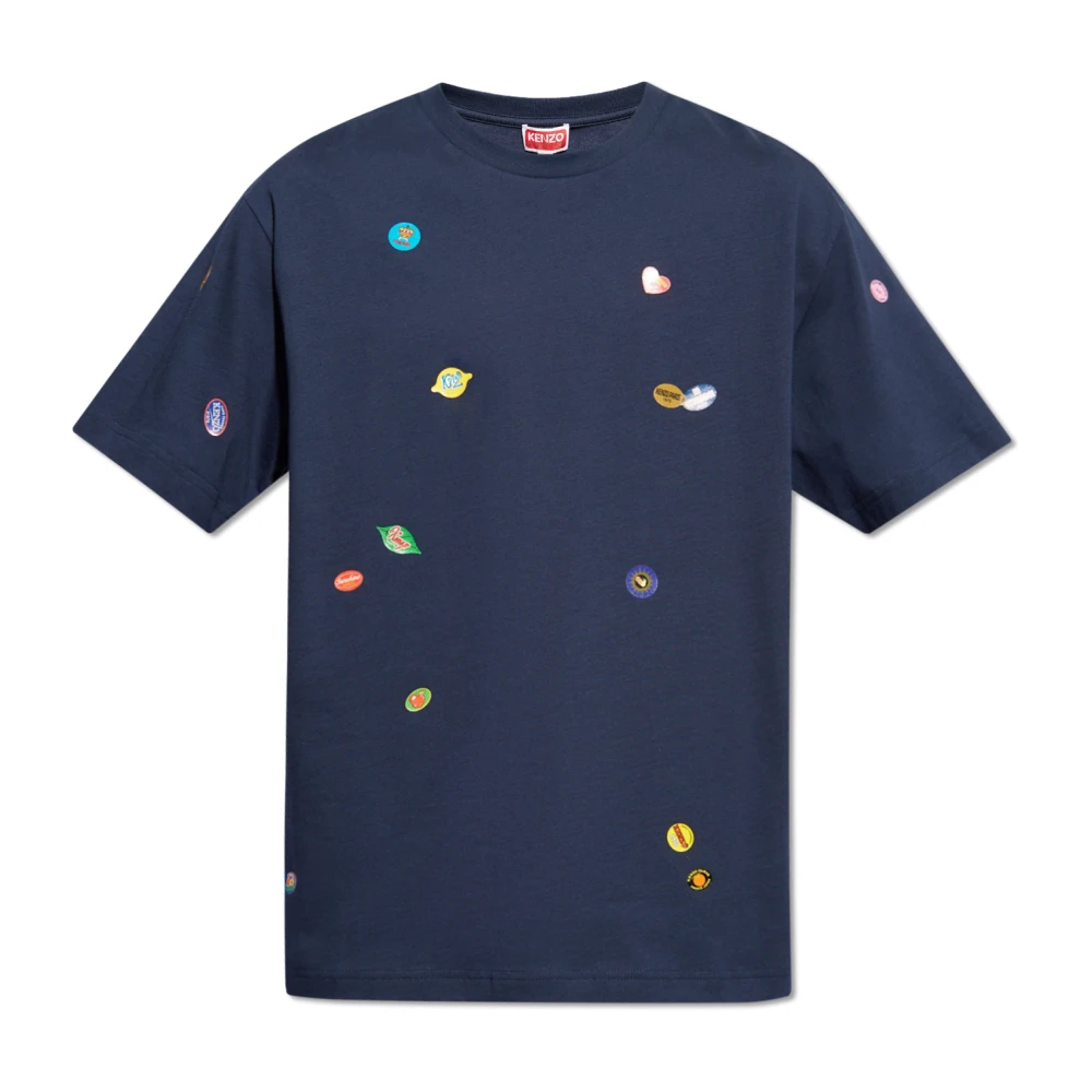 Kenzo Tryckt T-shirt Blue, Herr