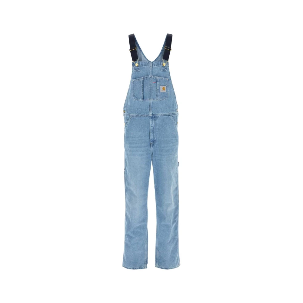 Carhartt WIP Denim Bib Overall Broek Blue Heren