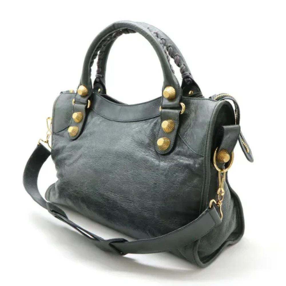 Balenciaga Vintage Pre-owned Leather handbags Green Dames