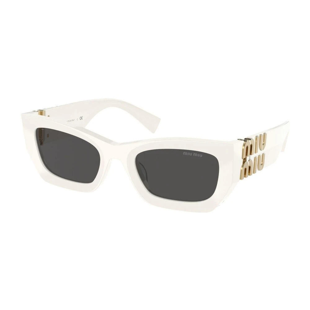 Miu Miu Women's White Miu Glimpse Sunglasses - Sunglasses - 53 Mm - Accessories