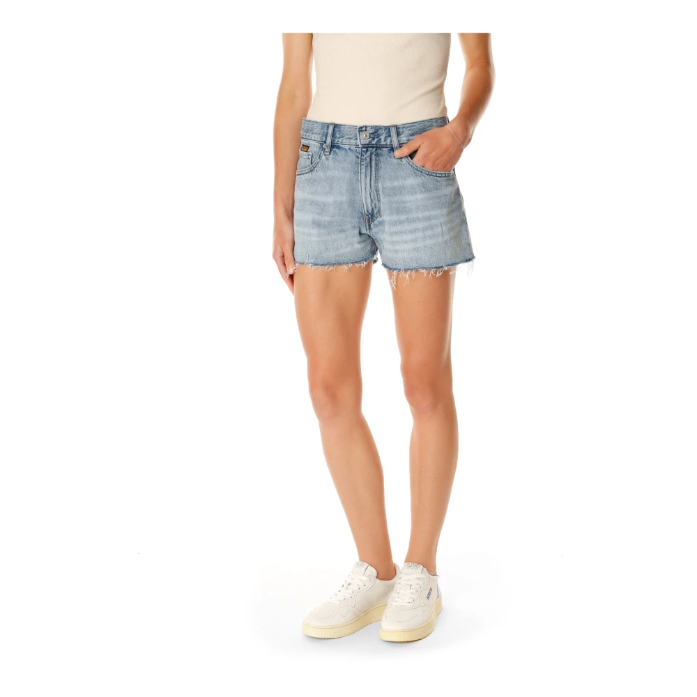 G-Star Denim Shorts Regular Fit Five-Pocket Style Blue Dames