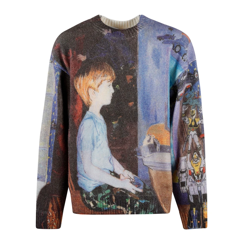 JW Anderson Stijlvolle Bedrukte Trui Multicolor Heren