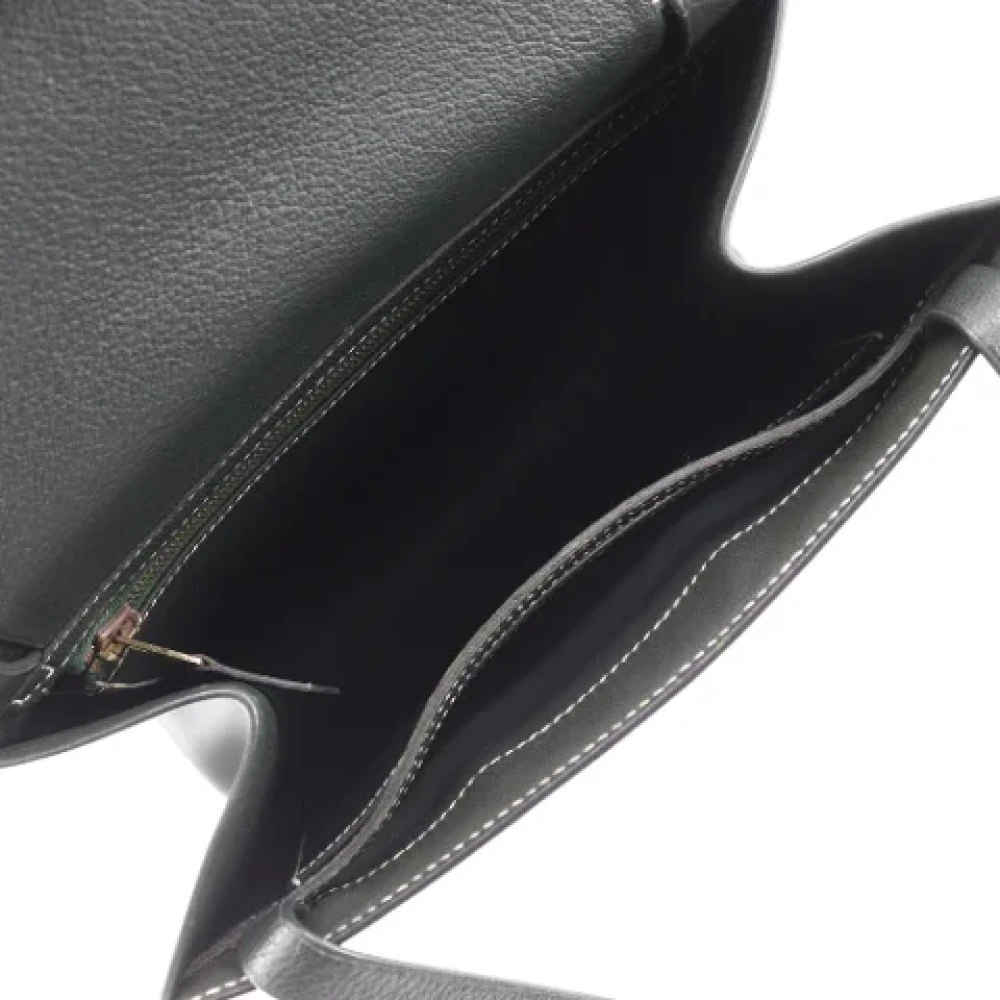 Hermès Vintage Pre-owned Leather handbags Green Dames