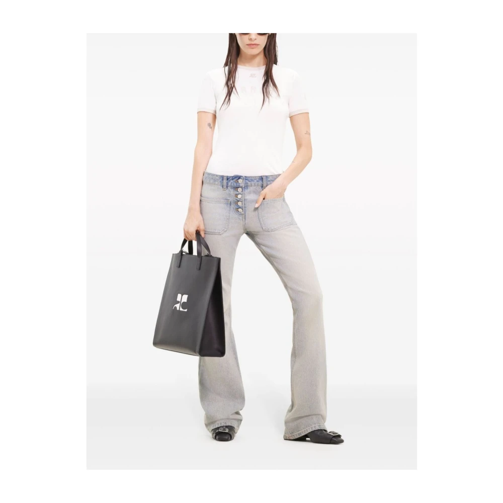 Courrèges Denim Bootcut Broek Blue Dames