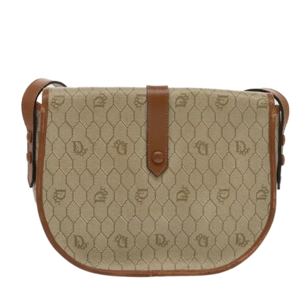 Dior Vintage Pre-owned Canvas dior-bags Beige Dames