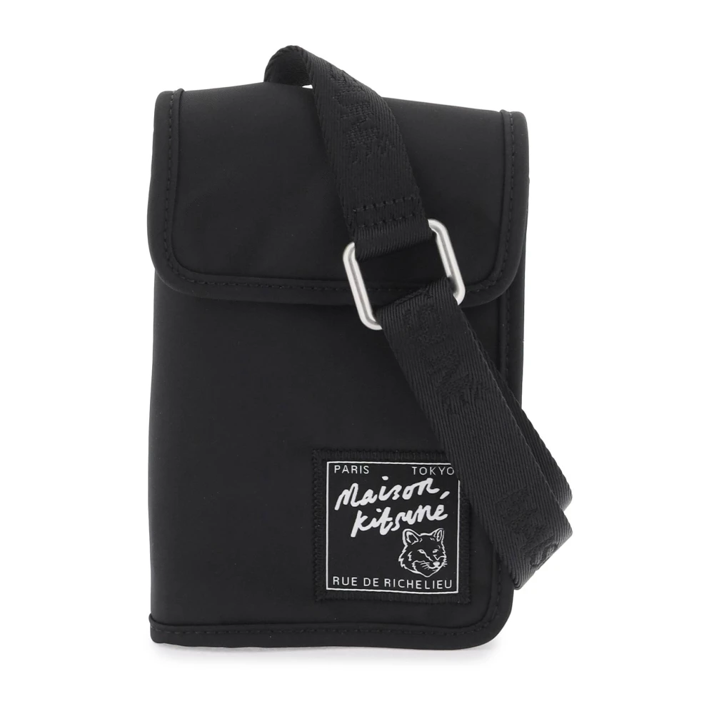 Maison Kitsuné Cross Body Bags Black Heren