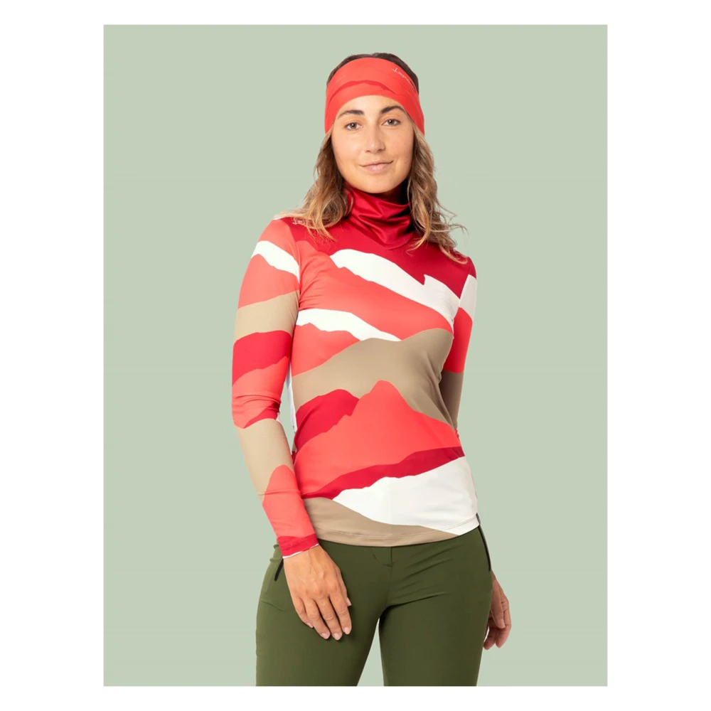LaMunt Zonsondergang Rood Woestijn Taupe Tech Tee Multicolor Dames