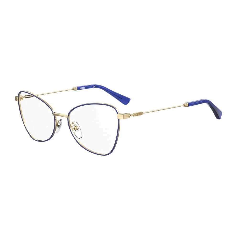 Moschino Blauwe Metalen Montuur Modebril Blue Dames