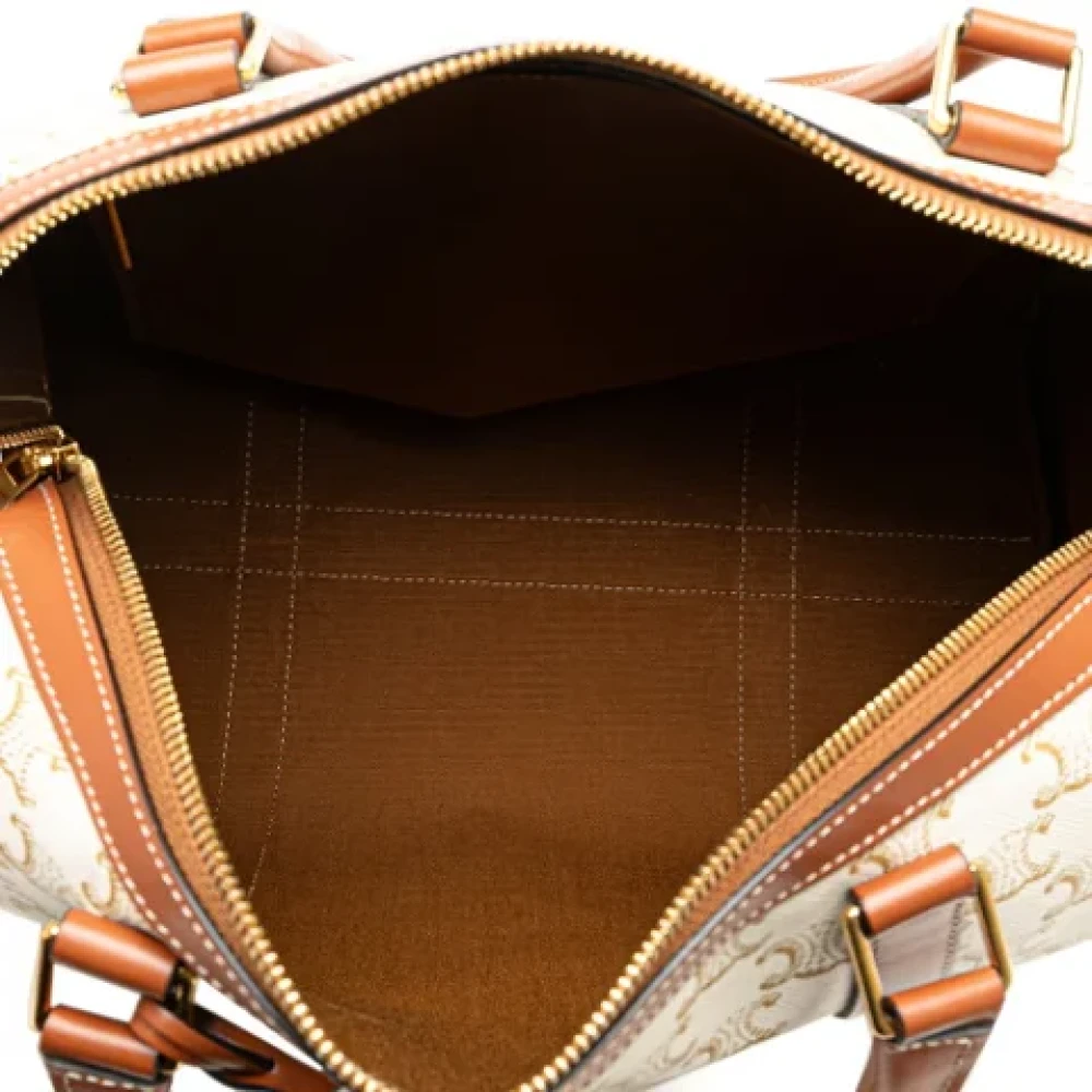 Celine Vintage Pre-owned Plastic shoulder-bags Brown Dames