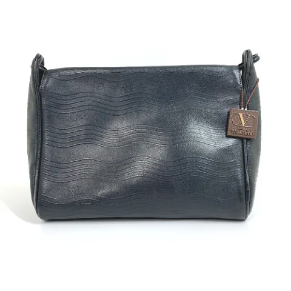 Valentino Vintage Pre-owned Leather shoulder-bags Black Dames