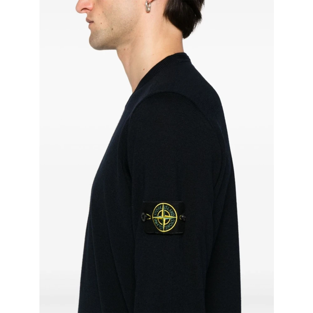 Stone Island Casual Gebreide Pullover Sweater Blue Heren
