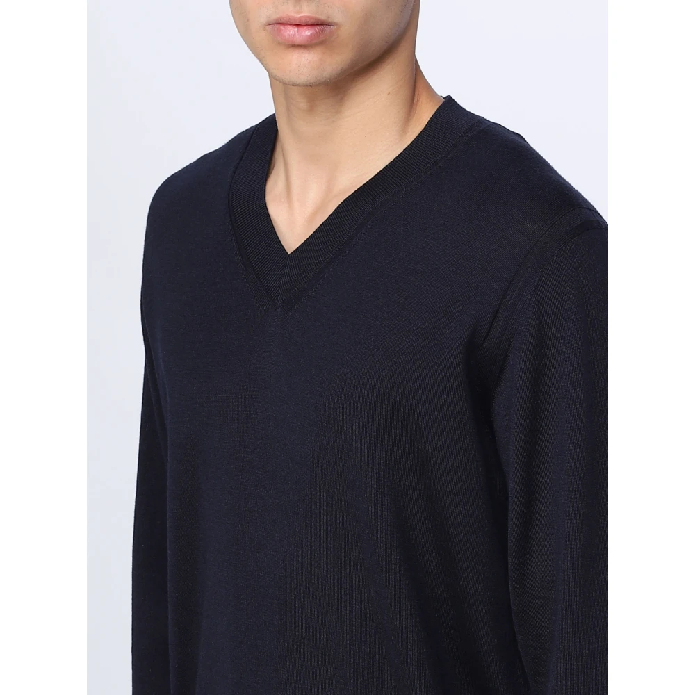 Paolo Pecora Stijlvolle Gebreide Truien Collectie Blue Heren