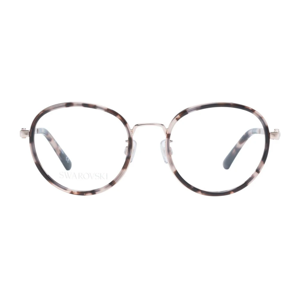 Swarovski Ronde Metalen Optische Brillen in Roségoud Pink Dames