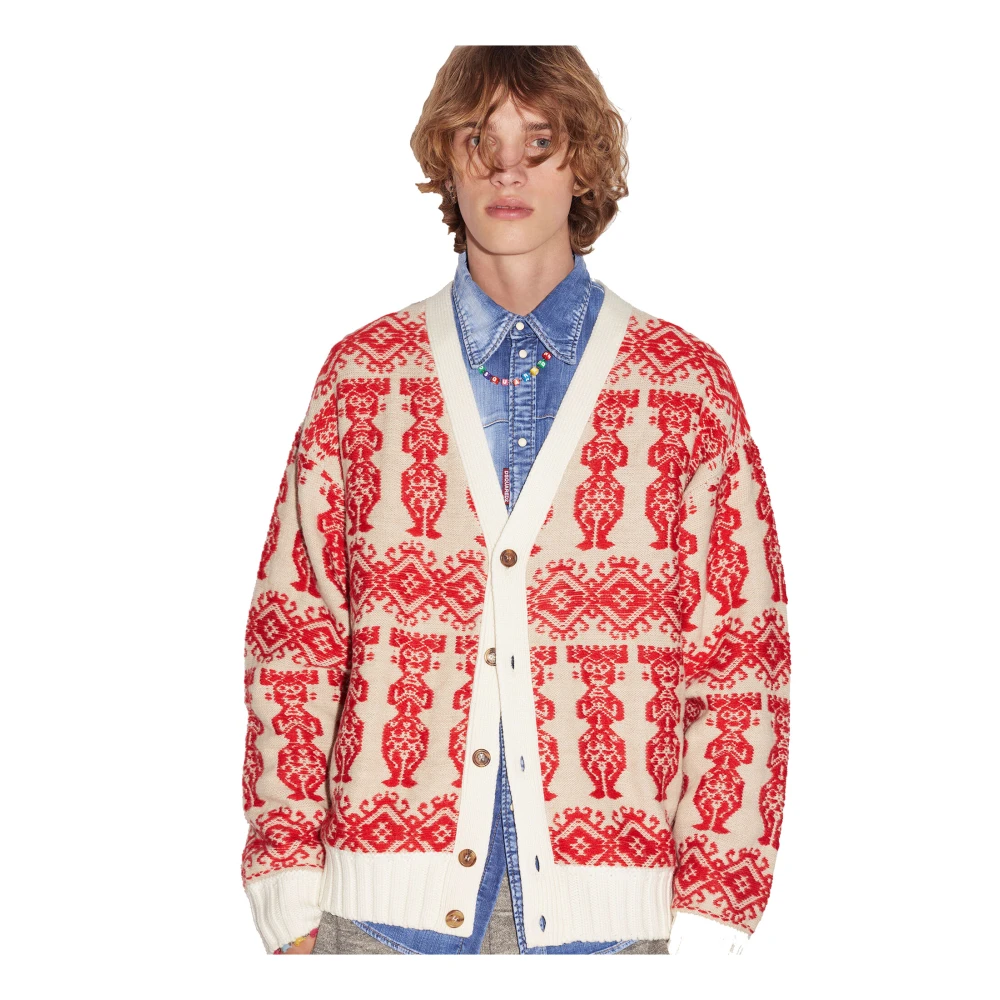 Dsquared2 Men's Multicolor Cardigans, S, Ed Wool Alpaca Cardigan