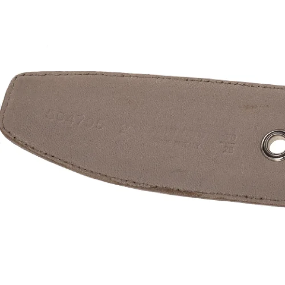 Miu Pre-owned Leather belts Beige Unisex