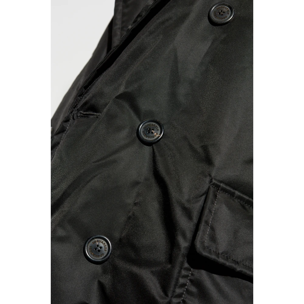 Dsquared2 Dubbelbreasted donsjas Black Heren