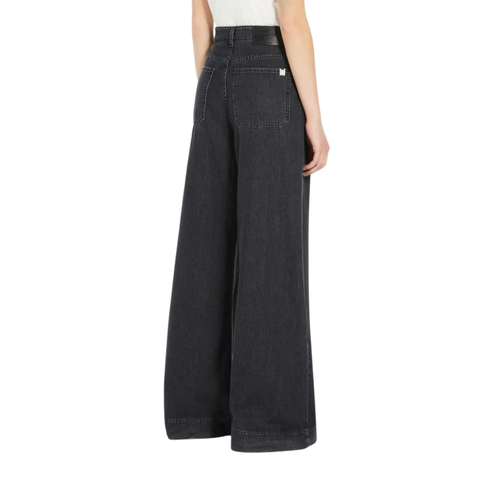 Max Mara Denim Jeans Vega Wide Leg Blue Dames