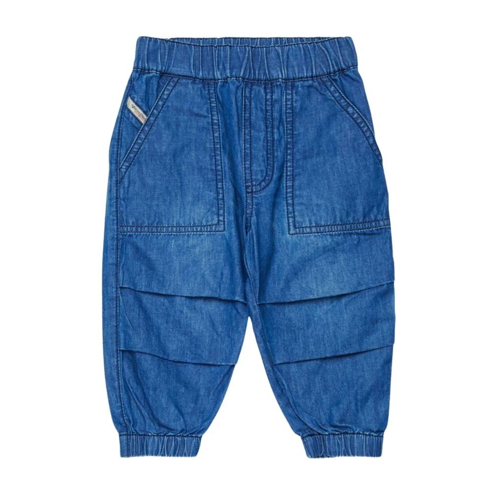 Diesel Unisex Blue Pantalone Chino Elasticizzati