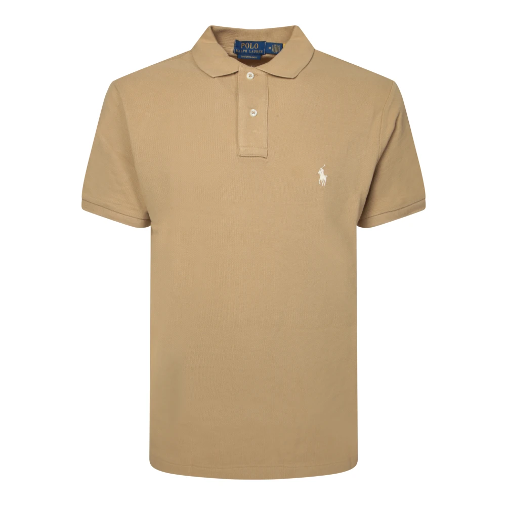 Polo Ralph Lauren Beige Piquet Fabric Polo Shirt Beige Heren