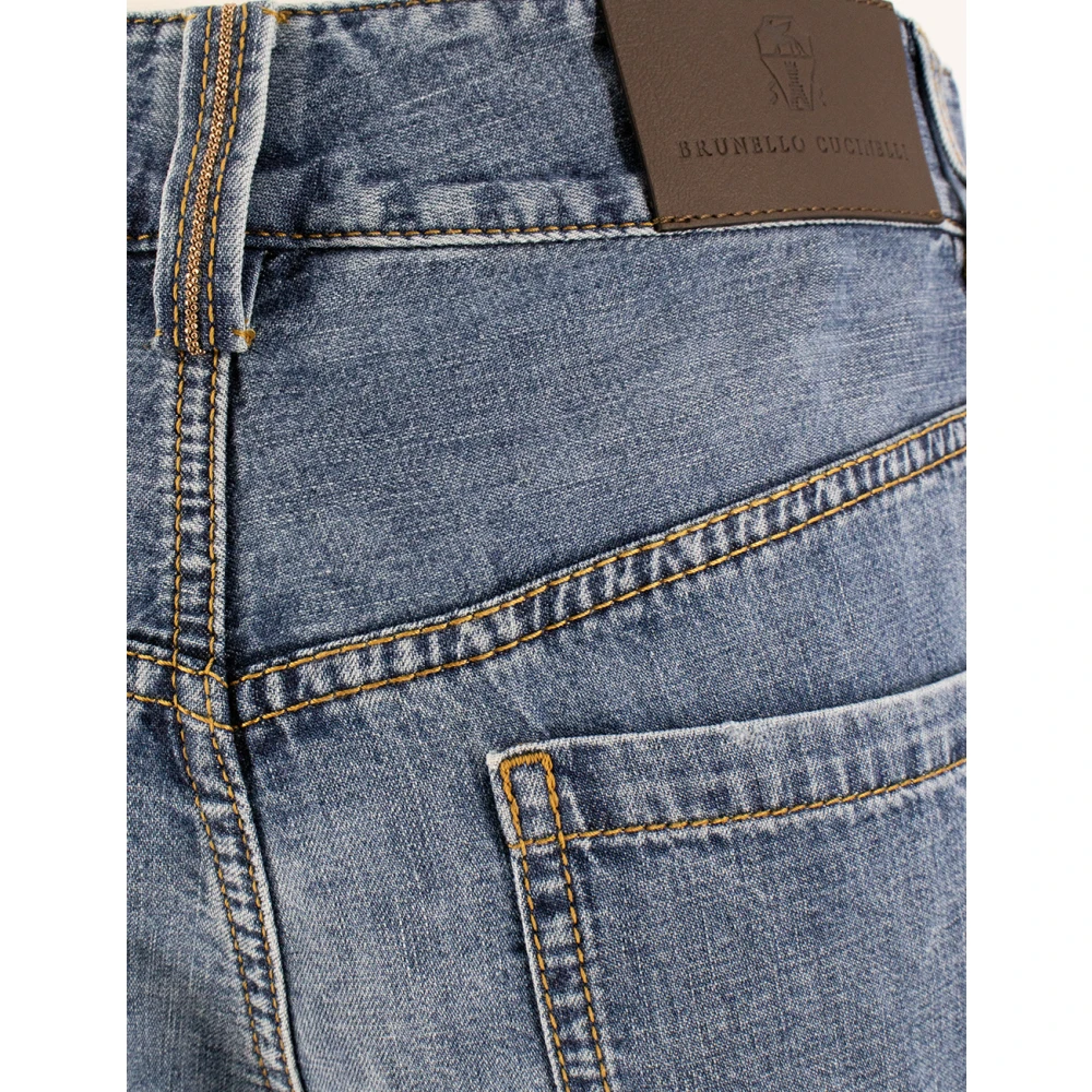 BRUNELLO CUCINELLI Vintage High-Waisted Straight Jeans Blue Dames