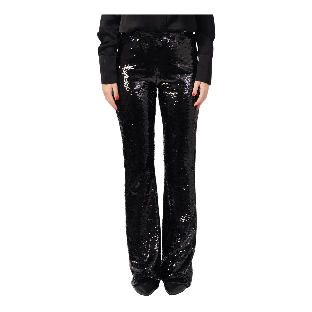 Armani Exchange Zwarte Paillettenbroek Black Dames