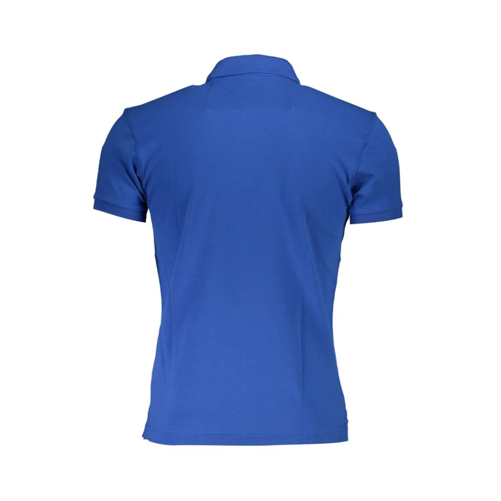 LA MARTINA Geborduurd Polo met Contrasterende Details Blue Heren